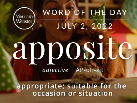 apposite