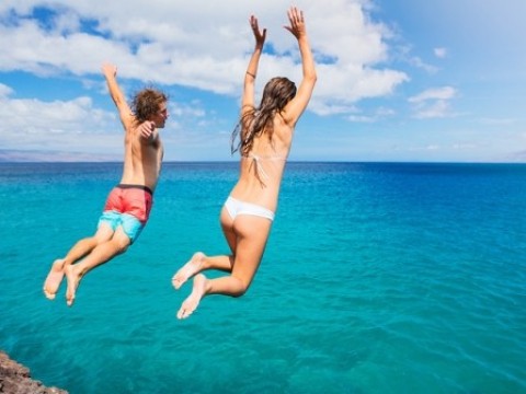 leaping